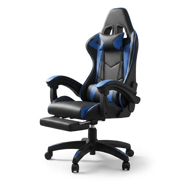 Silla Gamer Profesional Reclinable Negra Con Soporte Lumbar